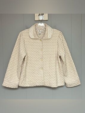 Vintage Christian Dior Quilted Lace Bed Jacket